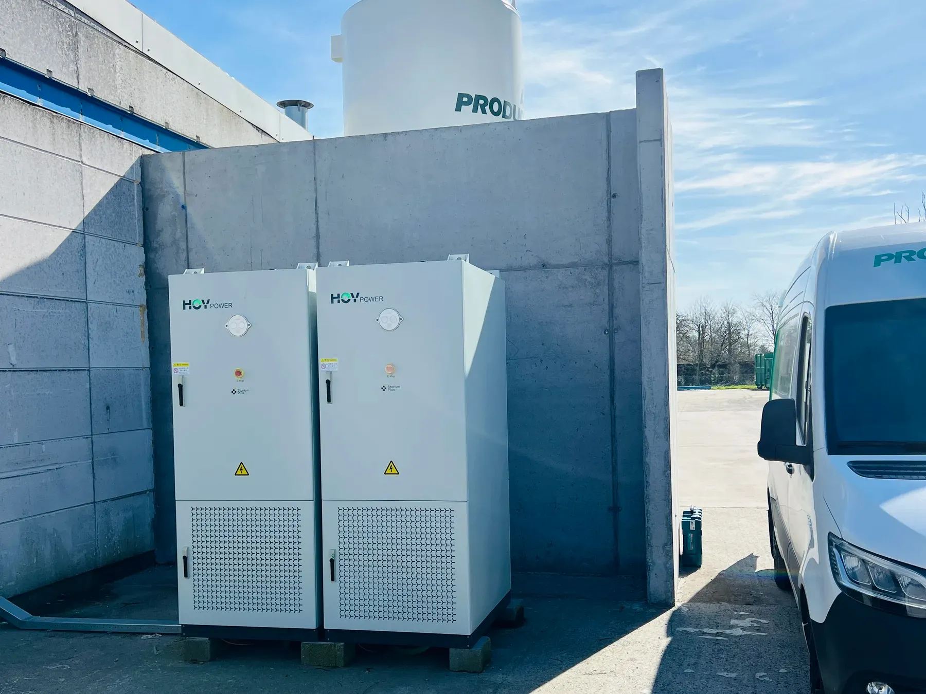 Batterij-installatie bij een productiebedrijf in Ardooie