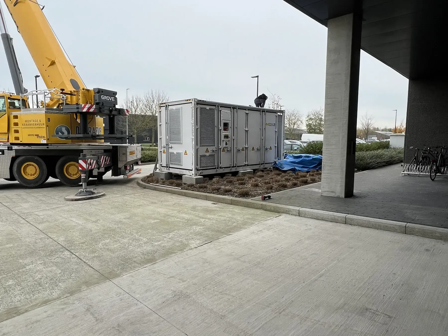 Batterij-installatie bij een foodservicebedrijf in Wevelgem