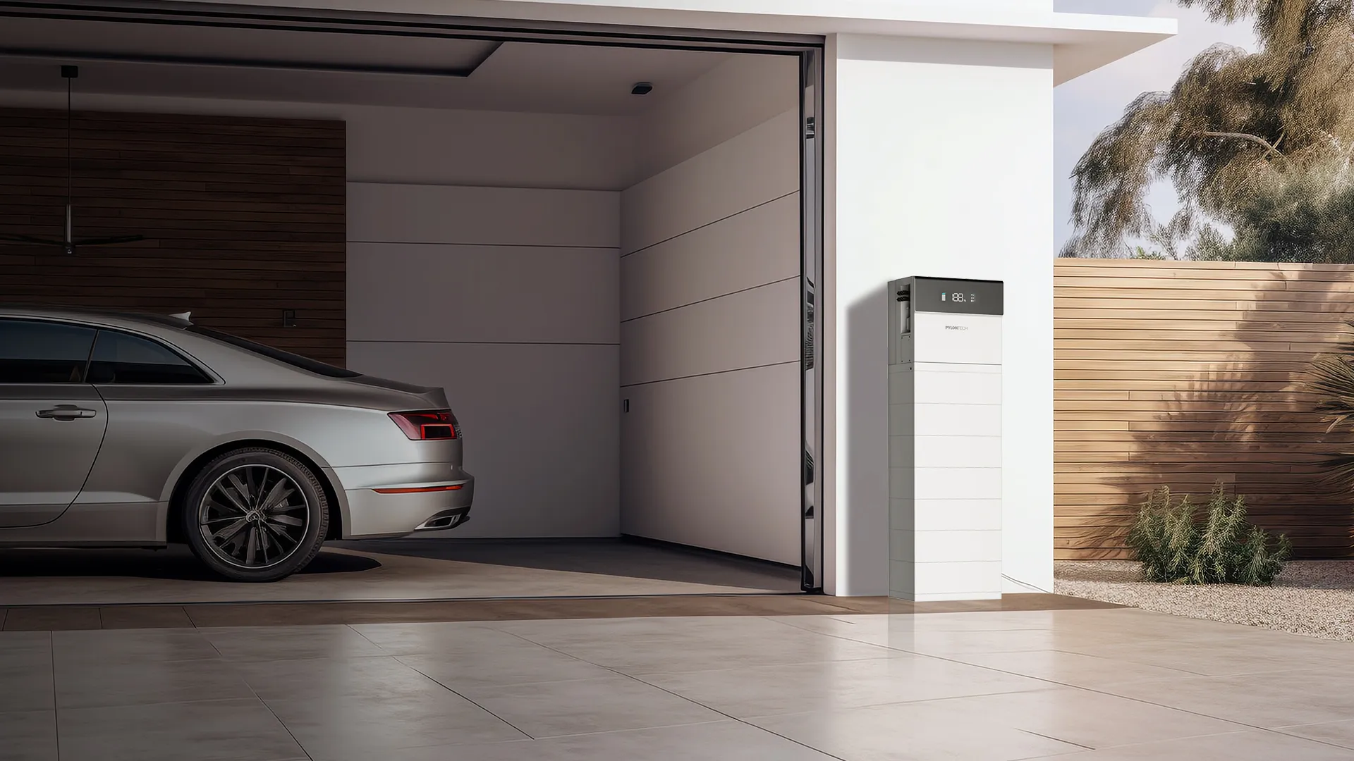 High-end thuisbatterij voor een woning met PV en noodstroombeheer
